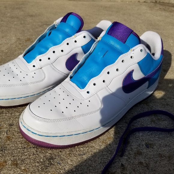 nike air force 1 purple and blue